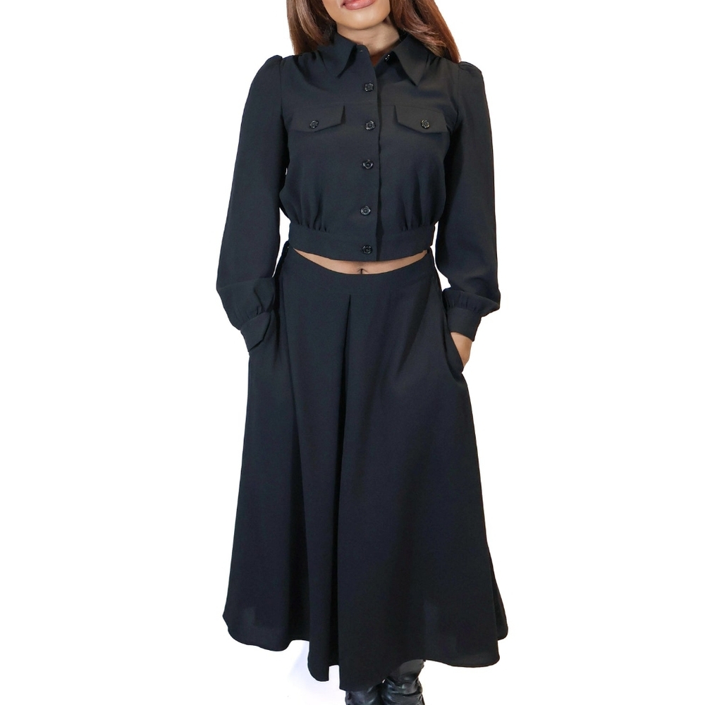NWT Lively Ghosts Hitchcock Blouse And Skirt Set In 3X